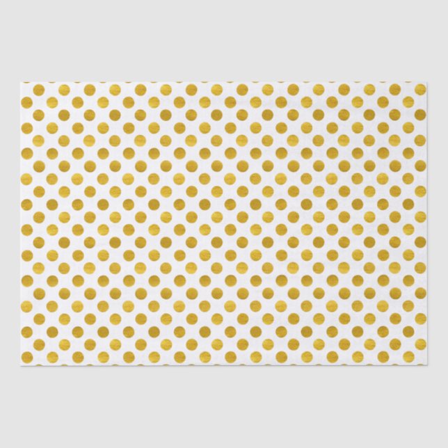 Moderne elegante, einfache, klassische weiße Goldp Seidenpapier (Vorderseite)