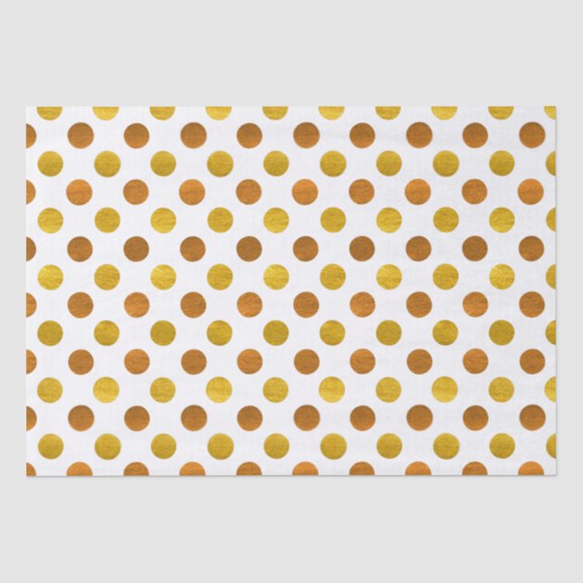 Moderne elegante, einfache, klassische weiße Goldp Seidenpapier (Vorderseite)