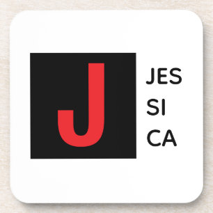 Moderne elegante einfache professionelle Monogramm Getränkeuntersetzer