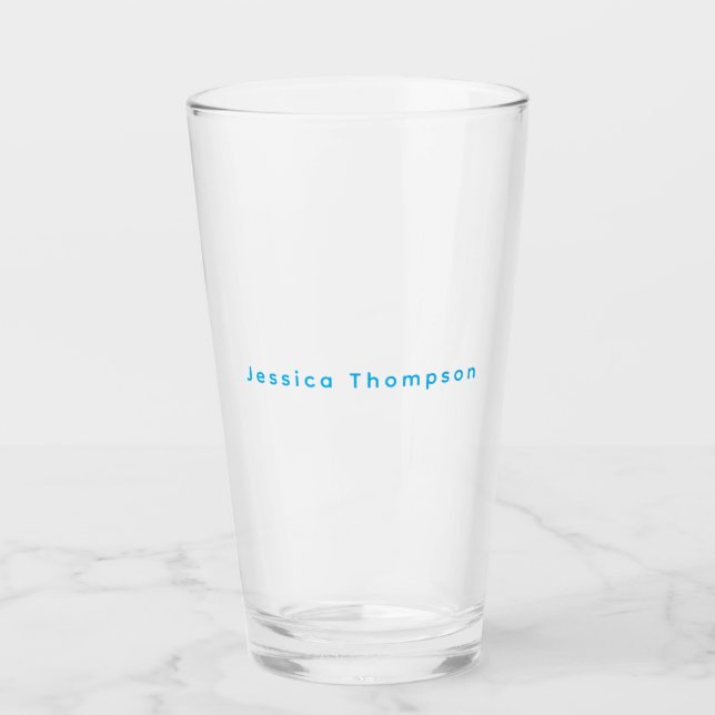 Moderne elegante einfache professionelle Namen Glas (Vorderseite)