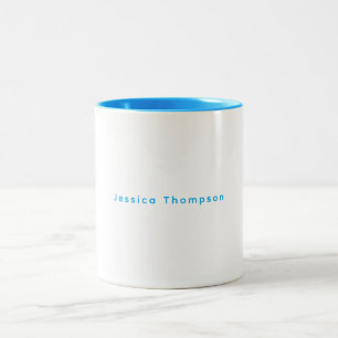 Moderne elegante einfache professionelle Namen Zweifarbige Tasse