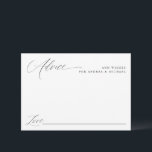 Moderne Elegante Einfache romantische Hochzeit Hinweiskarte<br><div class="desc">Elegant & Modern Wedding Advice Card : Diese Karte bietet Platz für Ihre Gäste,  um Ratschläge oder Wünsche auszufüllen. Es zeichnet sich durch eine romantische Kalligraphie und einen modernen Look aus.</div>