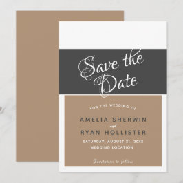 Moderne, elegante, einfache Script-Save the Date-K Einladung
