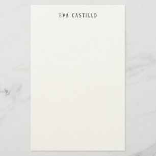 Moderne Elegante Einfache Weiße Professionelle Eig Briefpapier