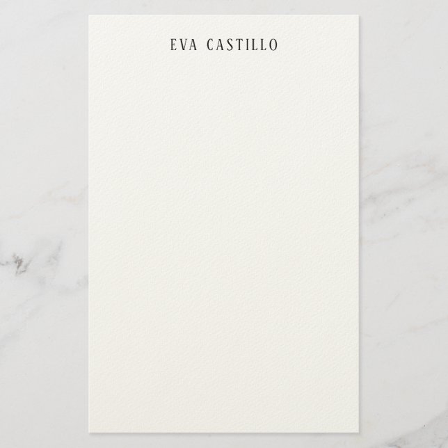 Moderne elegante einfache weiße professionelle eig briefpapier (Vorderseite)
