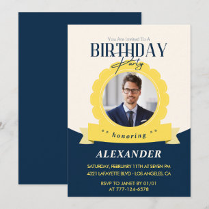 Moderne elegante Einladung zum 51. Geburtstag