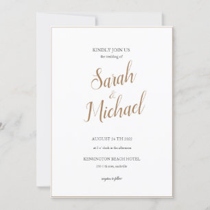 Moderne Elegante Einladung zur einfachen Hochzeit