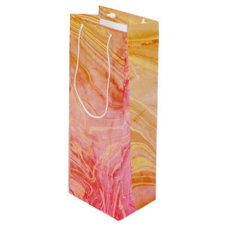 Moderne Elegante Elegante schicke Marmorplatte Geschenktüte Für Weinflaschen