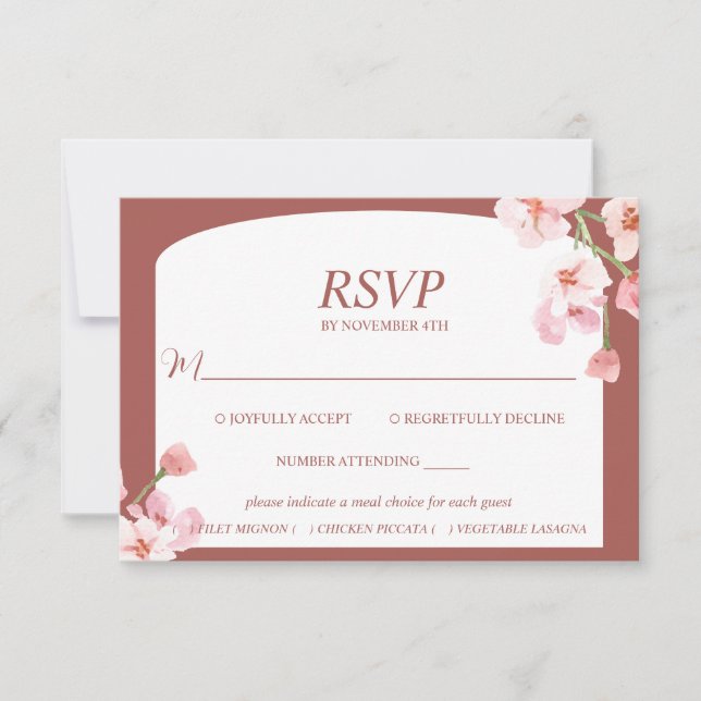 Moderne Elegante Erde RSVP Karte (Vorderseite)