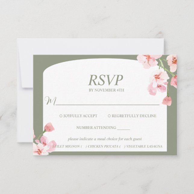 Moderne Elegante Erde RSVP Karte (Vorderseite)