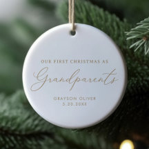 Moderne Elegante Erste Weihnachten als Großeltern