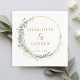 Moderne, elegante Eukalyptus, weiße Hochzeit Serviette (Von Creator hochgeladen)