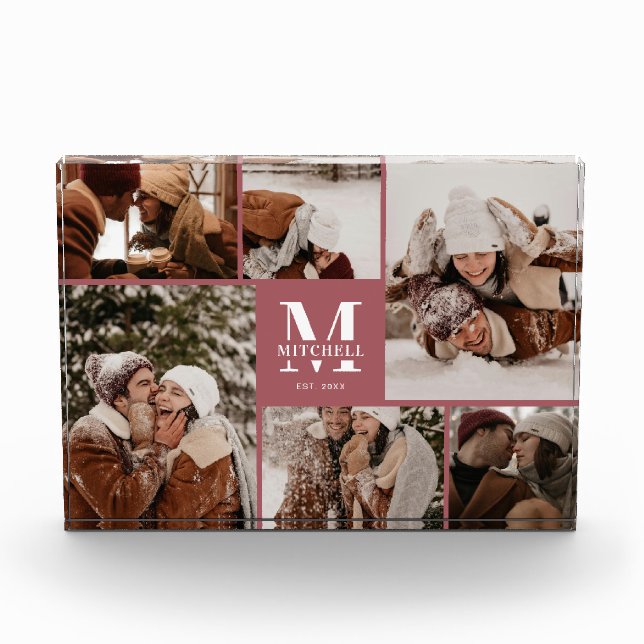 Moderne Elegante Familienfotografie Collage Keepak Fotoblock (Vorderseite)