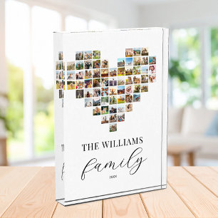 Moderne Elegante Familienmitte geformt Collage Fotoblock