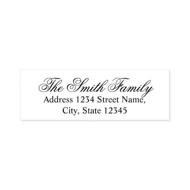 Moderne elegante Familienname-Rücksendeadresse Permastempel (Design)