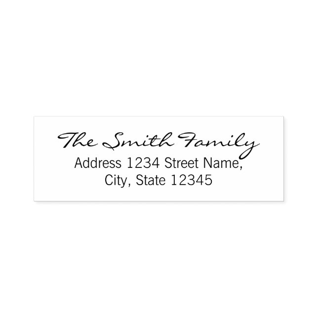 Moderne elegante Familienname-Rücksendeadresse Permastempel (Design)