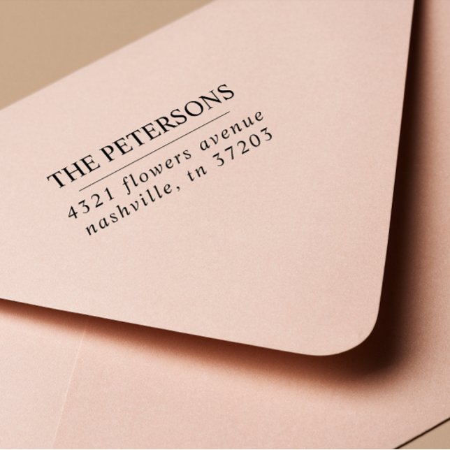 Moderne Elegante Familienname Serif Hochzeit Permastempel (Von Creator hochgeladen)