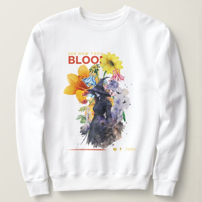 Moderne elegante Fantasy-Illustration Y2k Wich Whi Sweatshirt (Design vorne)