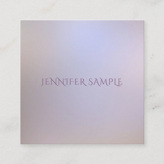 Moderne Elegante Farben Einfaches Design Template  Quadratische Visitenkarte (Vorderseite)