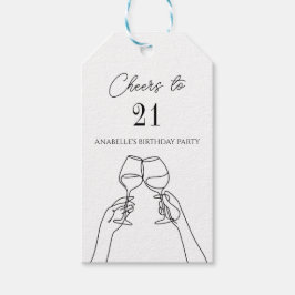 Moderne elegante Feier zum 21. Geburtstag Geschenkanhänger