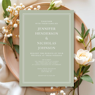 Moderne elegante feierliche Hochzeit Einladung