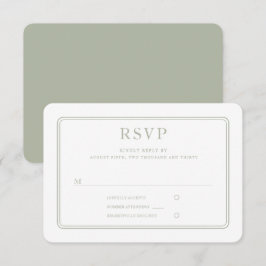 Moderne elegante feierliche Hochzeit RSVP Karte