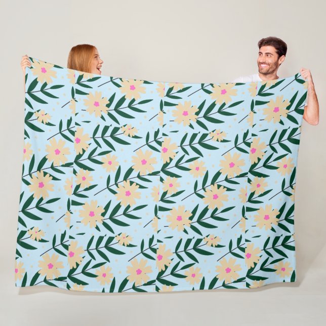 Moderne Elegante Flora Fleecedecke (Beispiel)