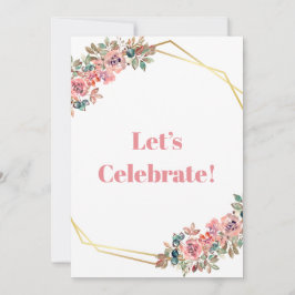 Moderne, elegante, florale Gestaltung Einladung