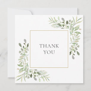 Moderne elegante florale Grußkarten zur Hochzeit D Dankeskarte