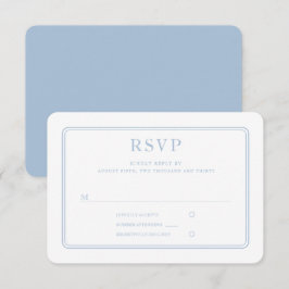 Moderne Elegante formale Hochzeit des Pulvers RSVP Karte