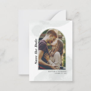Moderne elegante Foto-Blush-Save-The-Date-Karte Mitteilungskarte