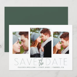 Moderne elegante Foto Collage Save the Date Karte