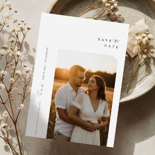 Moderne, elegante Foto Hochzeit Save The Date