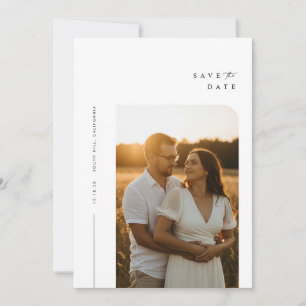 Moderne, elegante Foto Hochzeit Save The Date