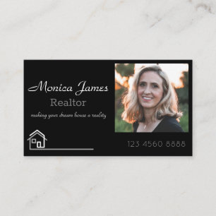 moderne elegante Foto-Realtor-Visitenkarte Visitenkarte