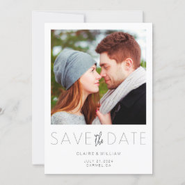 Moderne Elegante Foto Save the Date Karte