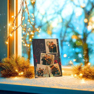 Moderne elegante Fotocollage Frohe Weihnachten