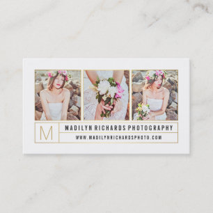 Moderne, elegante Fotografie mit weißen schicken G Visitenkarte