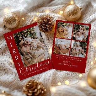 Moderne elegante fünf Fotos Collage Weihnachten