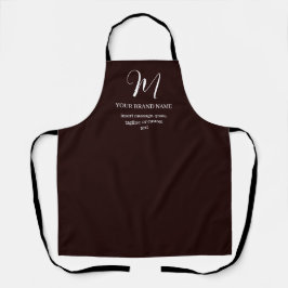 Moderne elegante Geschäftsnamen-Monogramm-Branding Schürze