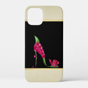 Moderne elegante girly, Schwarz, Creme, Blumenabsa Case-Mate iPhone Hülle