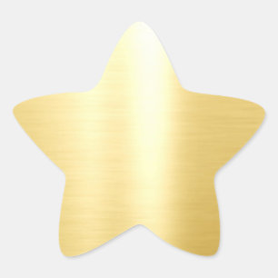 Moderne elegante Glamour-Leer-Vorlage Gold-Look Stern-Aufkleber