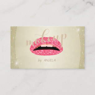 Moderne Elegante Glamouröse Glitzernde Lippen Visitenkarte