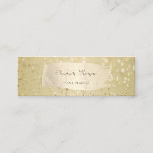 Moderne Elegante Glitterie ,Goldrausch Schlaganfal Mini Visitenkarte