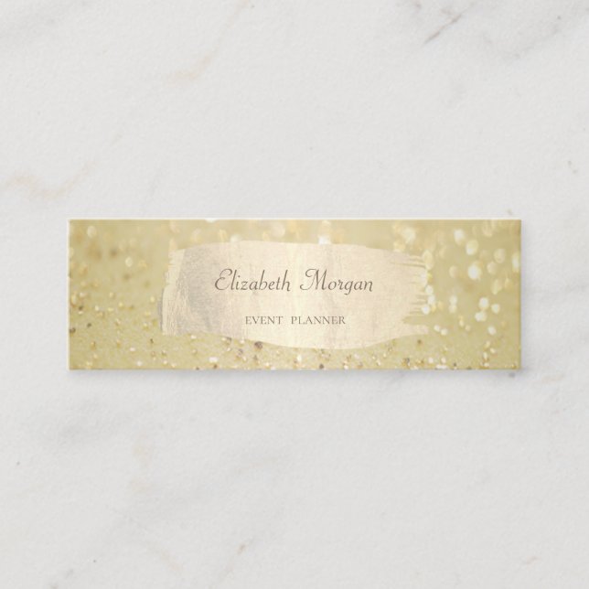 Moderne Elegante Glitterie ,Goldrausch Schlaganfal Mini Visitenkarte (Vorderseite)
