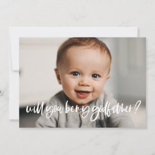 Moderne, elegante Godvaterkarte Einladung