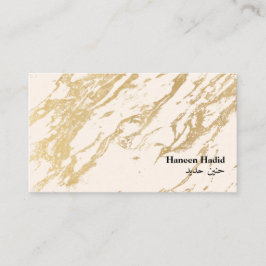 Moderne elegante Gold Arabic Business Card Visitenkarte