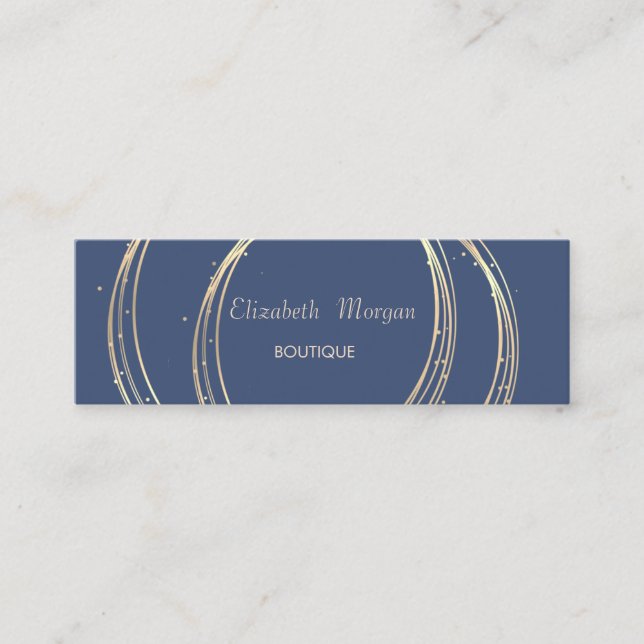 Moderne elegante "Gold Circles" Mini Visitenkarte (Vorderseite)
