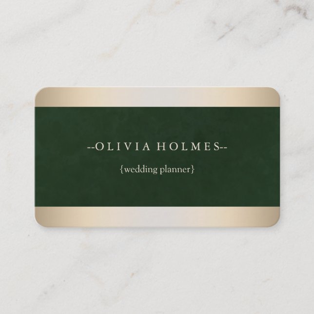 Moderne Elegante Gold Foil Metal Beruflich Visitenkarte (Vorderseite)