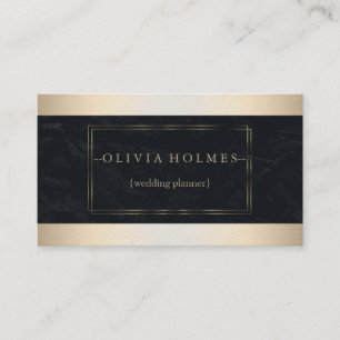 Moderne Elegante Gold Foil Metal Beruflich Visitenkarte
